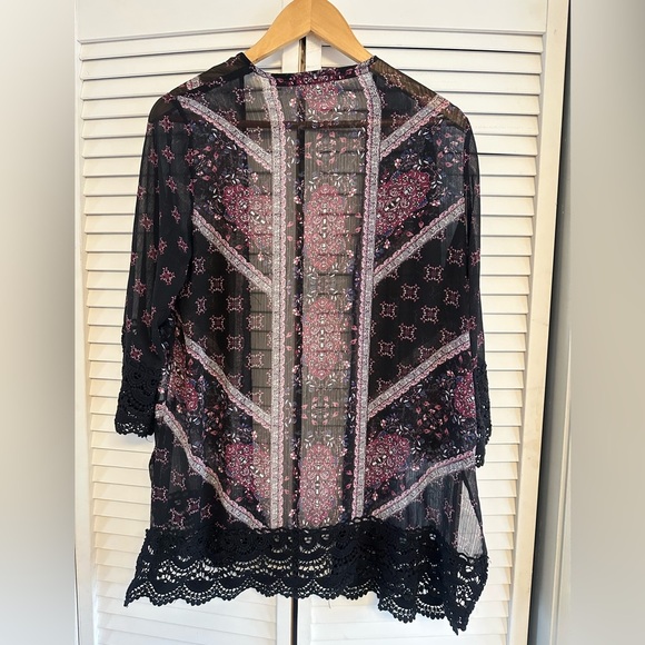 Mason & Belle Women’s Cardigan Black and Purple - Picture 7 of 8